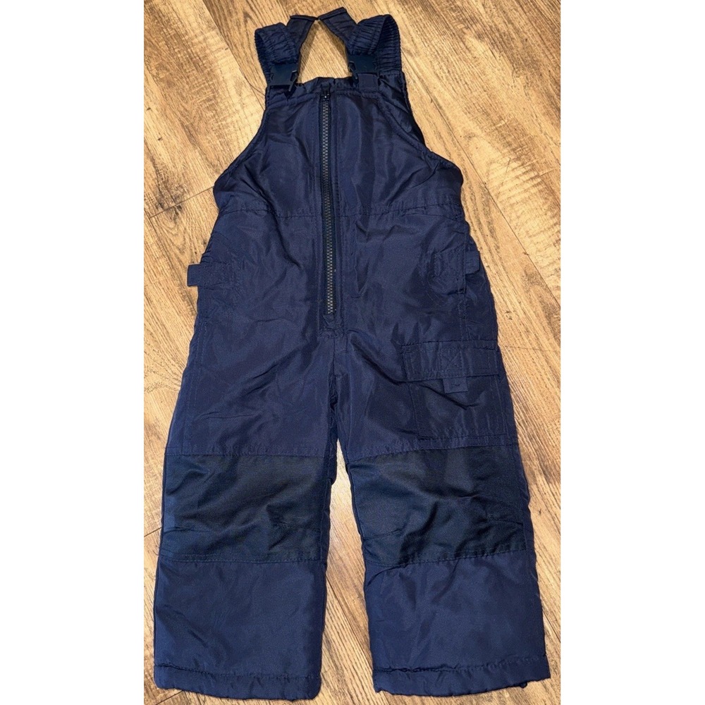 London Fog Toddler Boy Size 2T Navy Blue Bib Overall Snow Pants